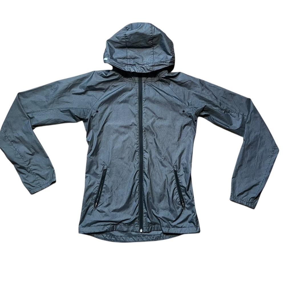 Nike Vapor Running Lightweight Jacket Gray And Black Mini Checkered Size XS